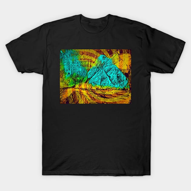 Space Mountains T-Shirt by Never Dull